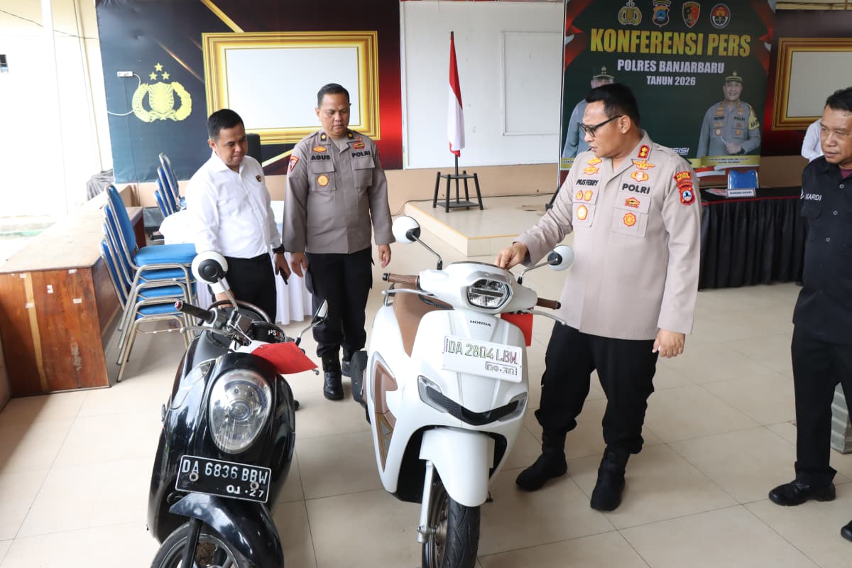14 Pelaku Curanmor Diciduk dalam Operasi Jaran Intan 2026 di Banjarbaru, 7 Motor Warga Diselamatkan