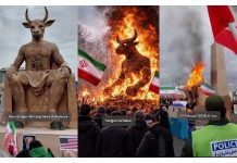 Protes Kejahatan Israel, Warga Iran Unjuk Rasa Bakar Boneka Raksasa Berhala Baal