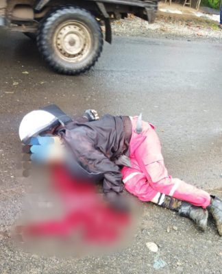 Truk Adu Kuat dengan R2 di Desa Simpang Arja Batola, Seorang Pengendara Meregang Nyawa