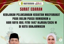 Pemko Banjarmasin Terbitkan Edaran Ramadhan 1447 H, Atur Pengeras Suara Masjid hingga Begarakan Sahur