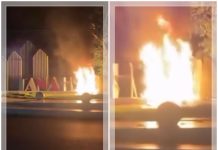 Monumen Ikon ‘Tanah Bumbu’ di Batulicin Terbakar Hebat, Polisi Selidiki Penyebabnya