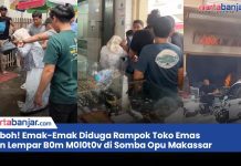 VIDEO - Heboh! Emak-Emak Diduga Rampok Toko Emas dan Lempar Bom Molotov di Somba Opu Makassar