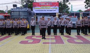Polres HST Siaga Penuh! Apel Pengamanan Malam Takbiran Idulfitri 1447 H Digelar