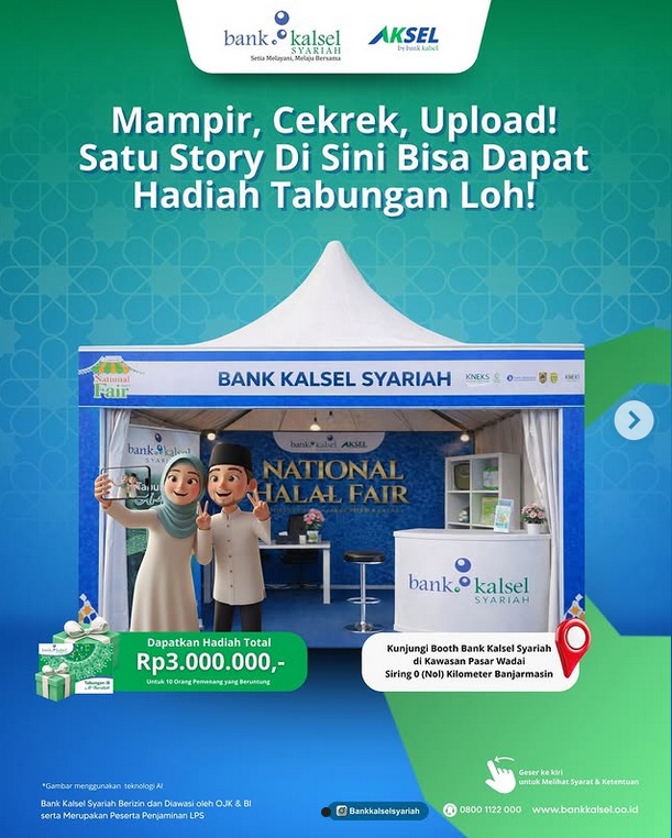 Cukup Cekrek-cekrek Upload, Bank Kalsel Syariah Bagi-bagi Hadiah Spesial Buat Pengunjung Pasar Wadai Ramadhan Banjarmasin