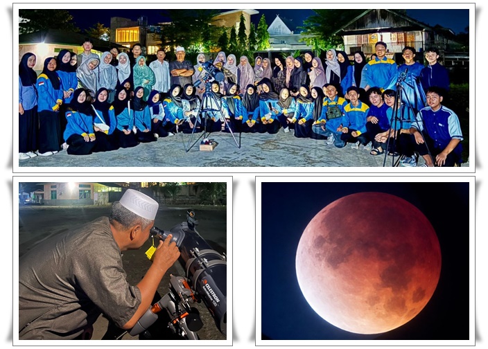 WOW! Siswa MAN 1 HST Lakukan Observasi Astronomi saat “Blood Moon” Hiasi Ramadhan, Ini Hasilnya