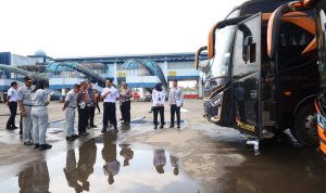 Sambut Mudik Lebaran 2026, Polda Kalsel Lakukan Ram Check Bus di Terminal KM 17 Gambut