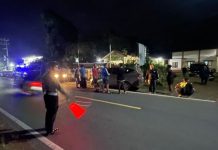 Calya Melambung Tabrak Pikap di Ilung Pasar Lama