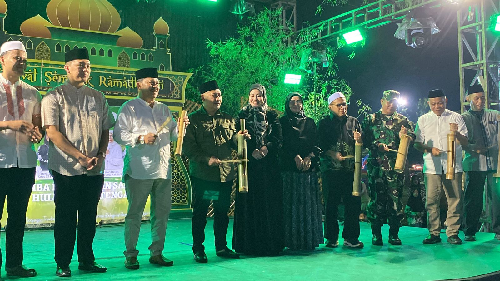 Bupati Samsul Rizal Buka Lomba Bagarakan Sahur 2026, Tradisi Ramadhan Bergema di Taman Dwi Warna Barabai