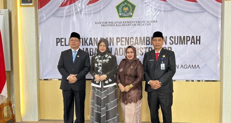 Resmi Dilantik sebagai Kepala Kemenag Tanah Bumbu, Khairun Noor Tegaskan Jabatan adalah Amanah