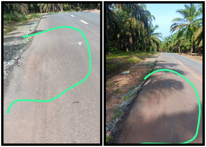 Jalan Aspal Baru Tebing Siring Mulai Retak2