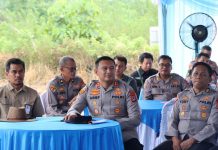Kapolres Tanah Bumbu Ikuti Zoom Meeting Penanaman Jagung dan MoU KUR Bersama Kapolri