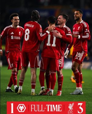 Liverpool Bungkam Wolves 3-1, The Reds Melaju ke Perempat Final Piala FA