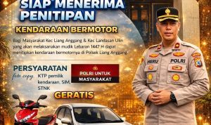 Polsek Liang Anggang Buka Penitipan Kendaraan Saat Mudik