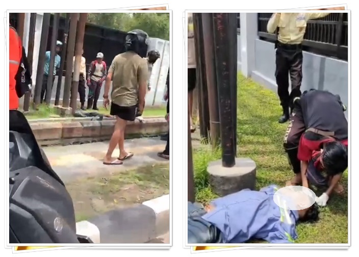 BREAKING NEWS! Pria Ditemukan Tergeletak di Depan Kampus ULM Banjarmasin, Video Kejadian Viral di Instagram