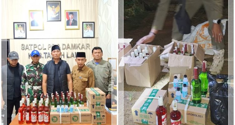 RAZIA PEKAT! Warung Remang-Remang Bajuin Digerebek, Satpol PP Tanah Laut Sita Miras hingga Alkohol 95 Persen