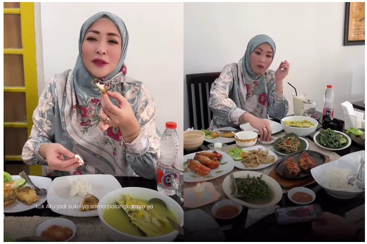 Buka Puasa dengan Masakan Khas Dayak di Palangka Raya, Angelina Sondakh: Bakal Kangen dengan Rasanya!