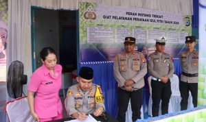 Kapolres HST Tinjau Pos Pengamanan Lebaran, Personel Diminta Maksimal Layani Pemudik