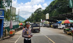 Hari Pertama Cuti Lebaran, Arus Mudik di Perbatasan Kalsel–Kaltim Mulai Meningkat