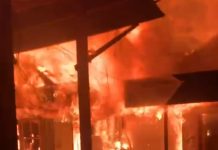 Api Berkobar di Sarigading HST Hanguskan Rumah Warga