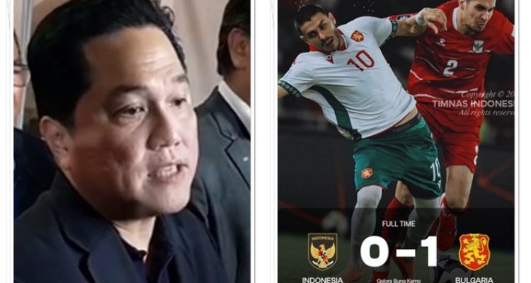 Meski Kalah dari Bulgaria, Erick Thohir Lihat Harapan Baru di Permainan Timnas Indonesia