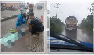 BREAKING NEWS! Dilindas Truk Tangki di Satui, Pengendara Motor Remuk dan Tewas Seketika di Depan Klinik