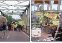 VIDEO Detik-Detik Truk Ringsek di Jembatan Bejarum Kotim, Picu Kemacetan Panjang