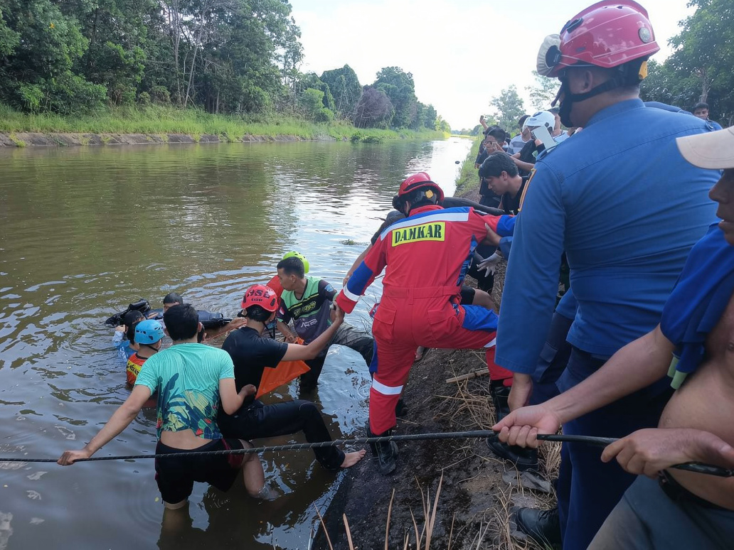 Anak Tenggelam di Irigasi Tungkaran Martapura Kalimantan Selatan Ditemukan Meninggal Dunia