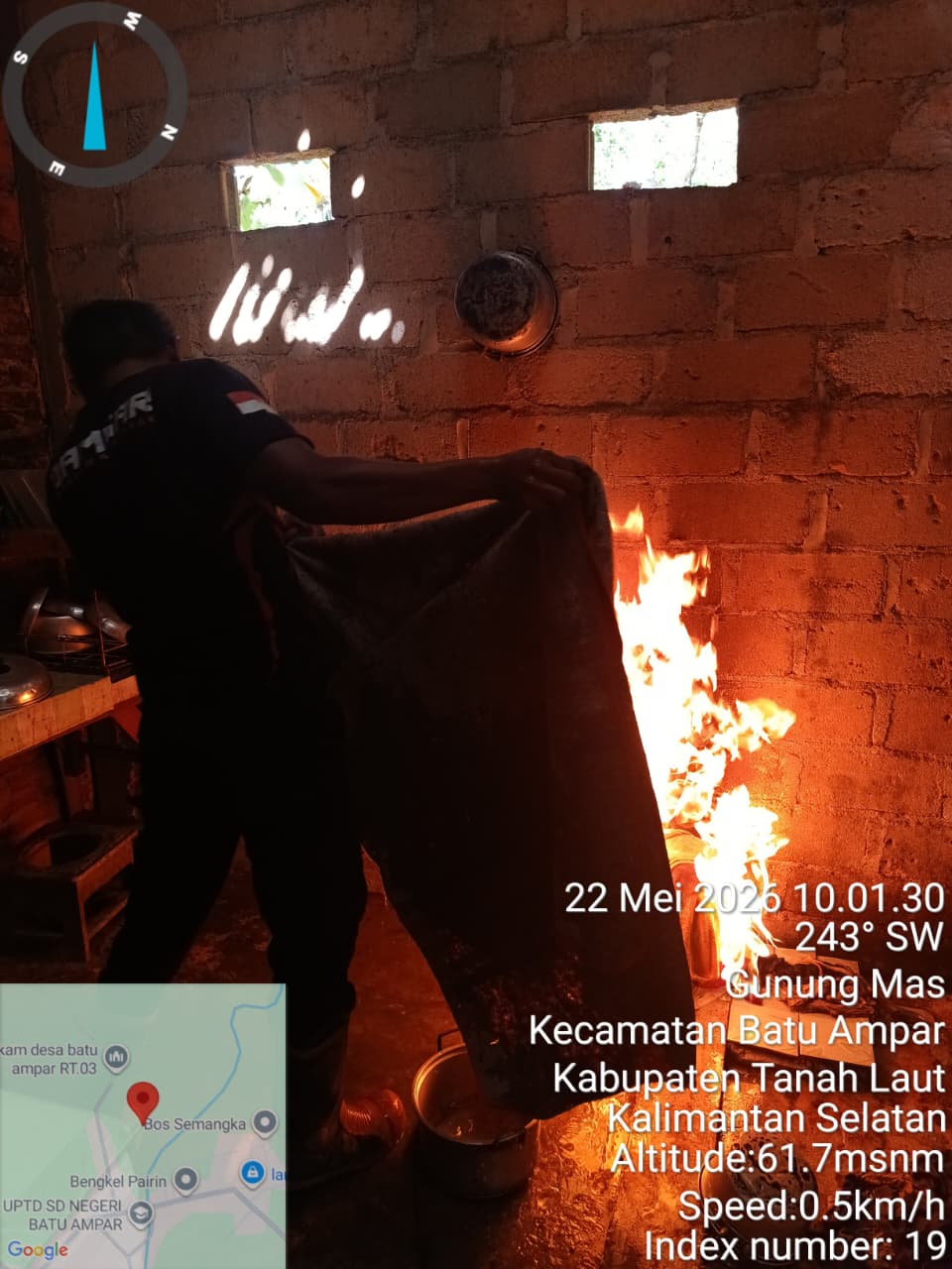 Bikin Pemilik Rumah Resah, Kebakaran Gas Elpiji di Batu Ampar Tanah Laut Berhasil Dijinakkan Damkar