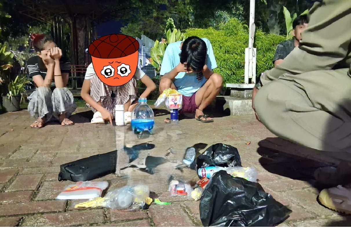 Asyik Pesta Miras dan Isap Lem di Indekos Pelaihari, Lima Remaja Diamankan Satpol PP Tanah Laut