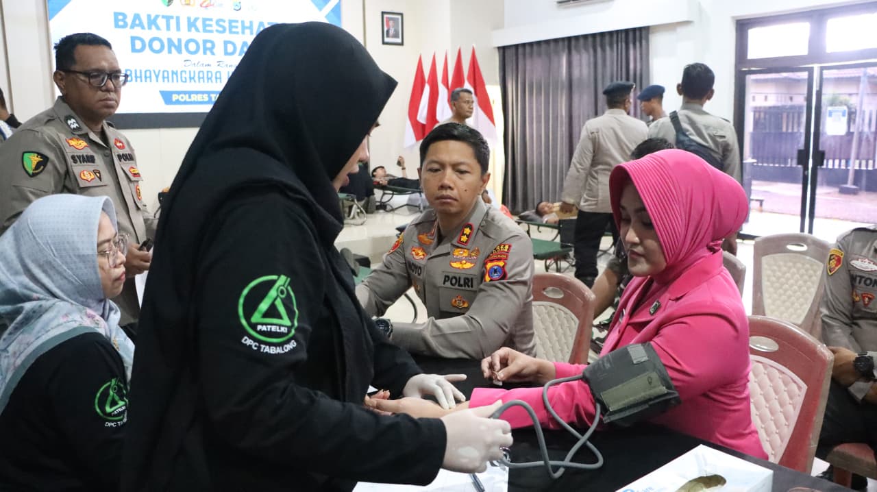 Donor Darah Dalam Rangkaian HUT Ke-80 Bhayangkara, Polres Tabalong Himpun 91 Kantong Darah