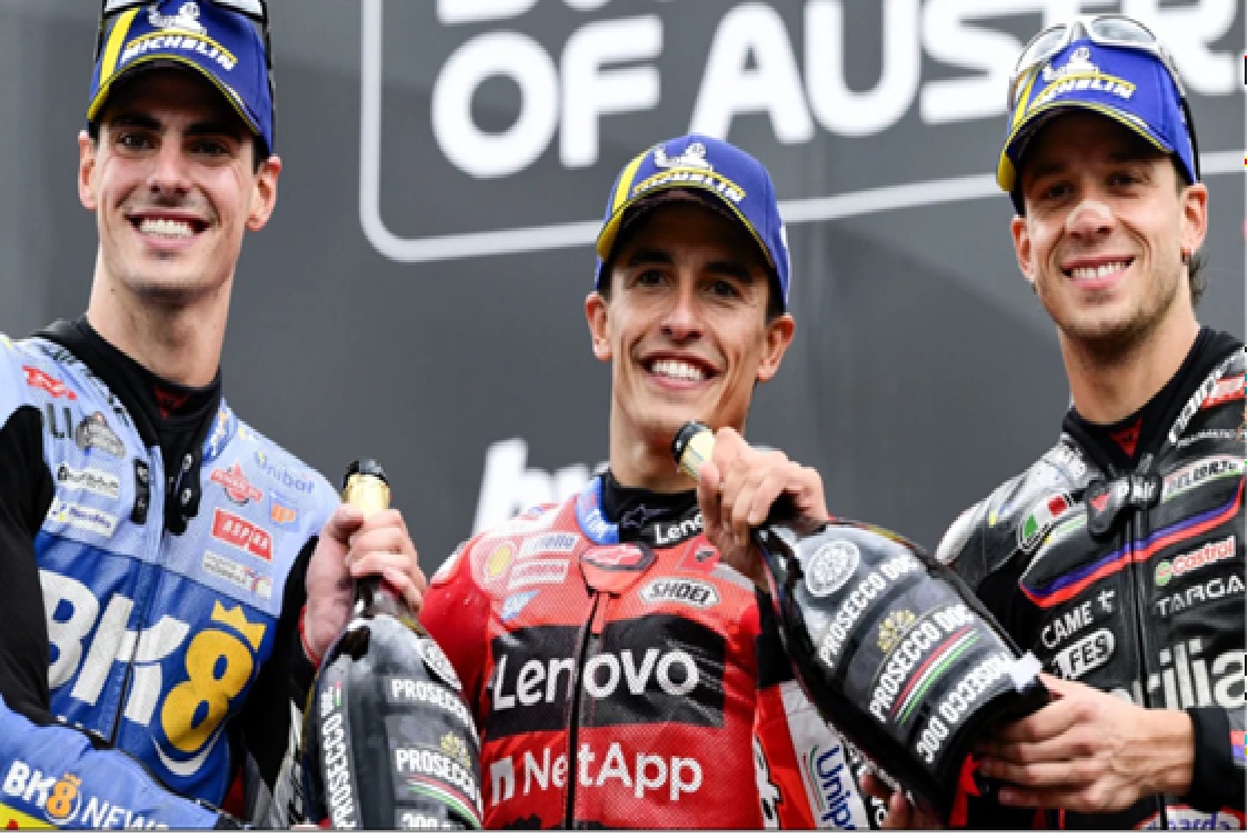 Fermin Aldeguer, Marc Marquez, Marco Bezzecchi, MotoGP 2026.