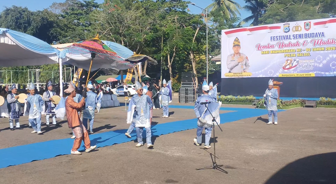 Wakili Polres Banjar, Grup Al-Fatah Sambut Positif Festival Sinoman Hadrah Polda Kalsel