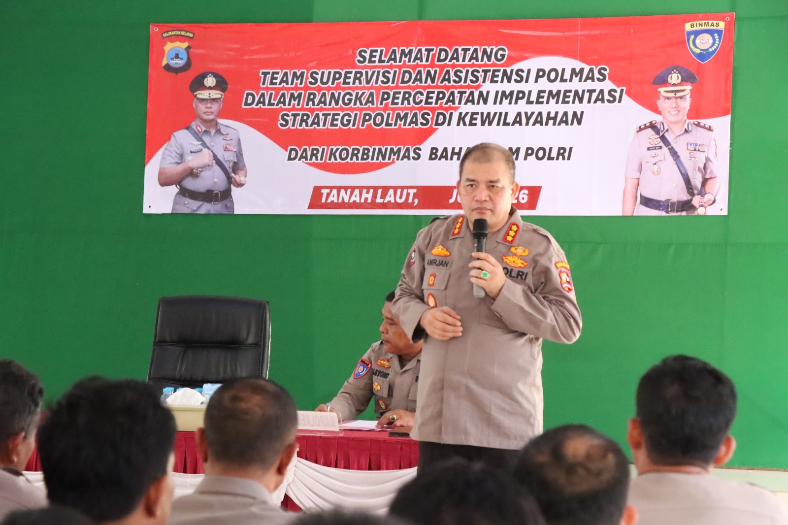 Perkuat Kamtibmas, Polres Tanah Laut Terima Supervisi Polmas dari Korbinmas Baharkam Polri