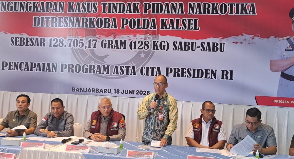 Gubernur H Muhidin Apresiasi Pemberantasan Narkoba Polda Kalsel Senilai Rp 231 Miliar
