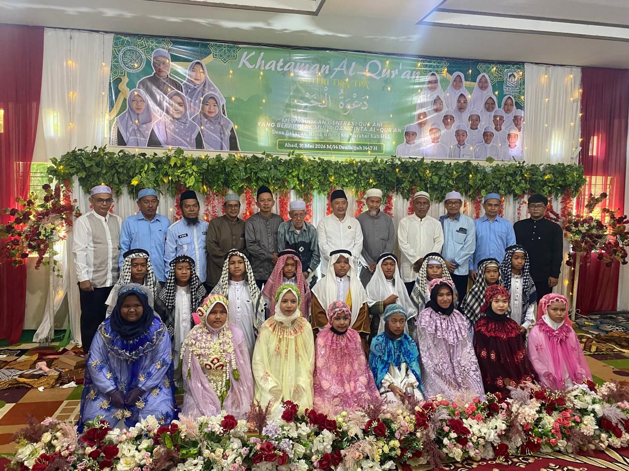 17 Santri TPA Da’watul Khair Bakapas Khatam Alquran, Bupati HST Dorong Lahirnya Generasi Qurani