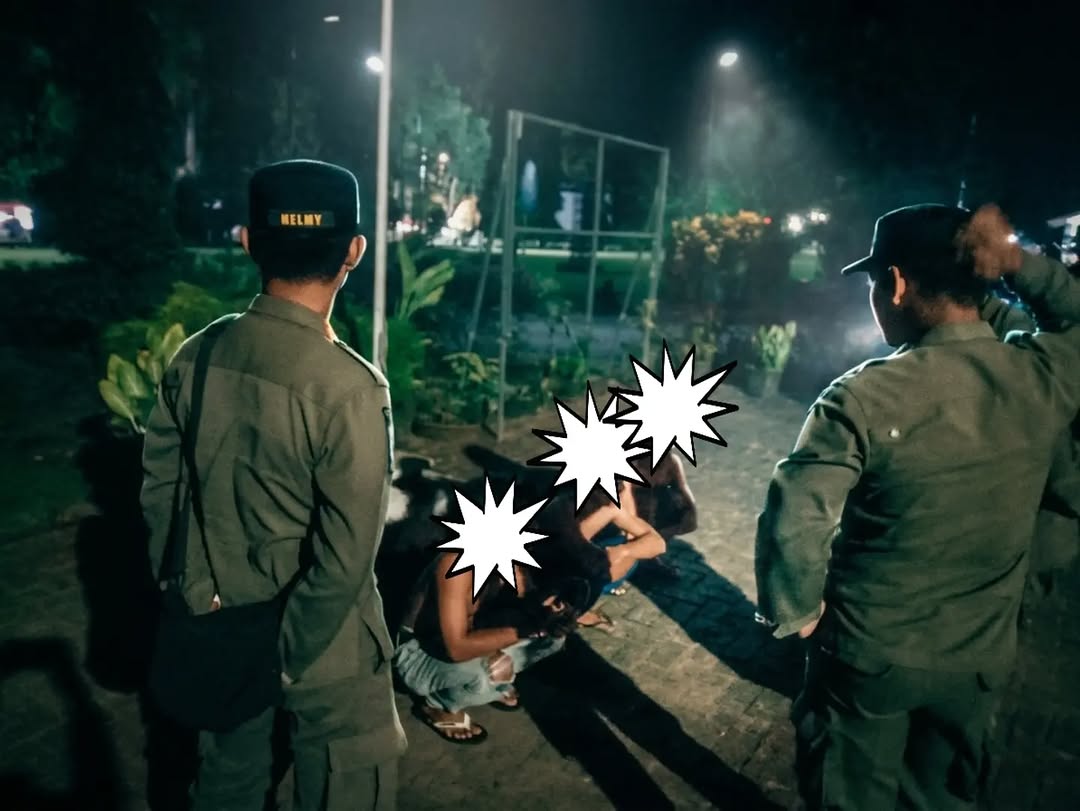 Tiga Pemuda Pesta Miras Oplosan di RTH Kijang Mas Diamankan Satpol PP Tanah Laut