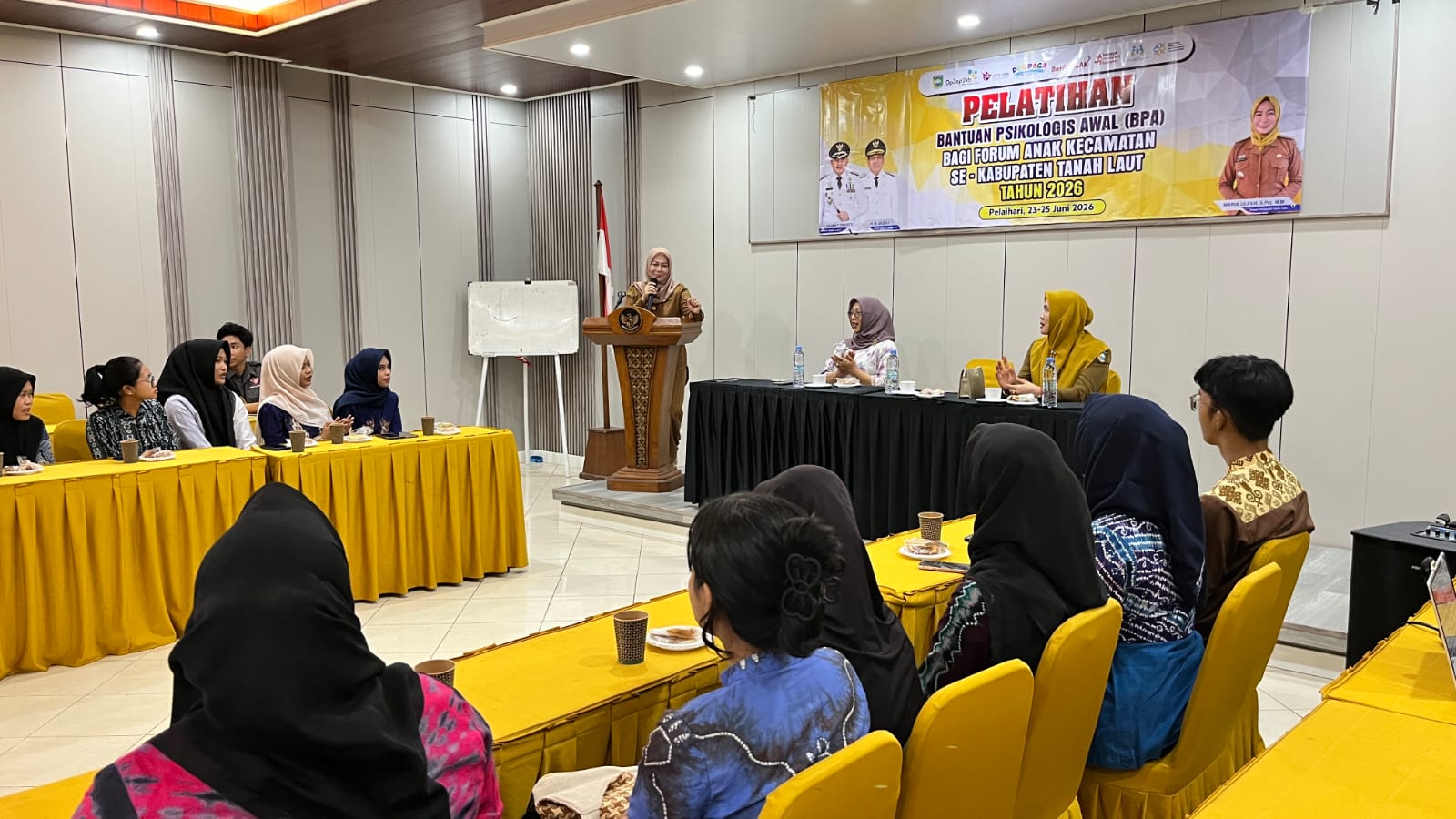 Fasilitasi Forum Anak Tanah Laut, Dinas P3AP2KB Gelar Pelatihan Bantuan Psikologis Awal