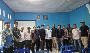 jajaran Pemdes Tabanio, perwakilan nelayan, Aliansi Mahasiswa Tuntung Pandang, dan aparat keamanan