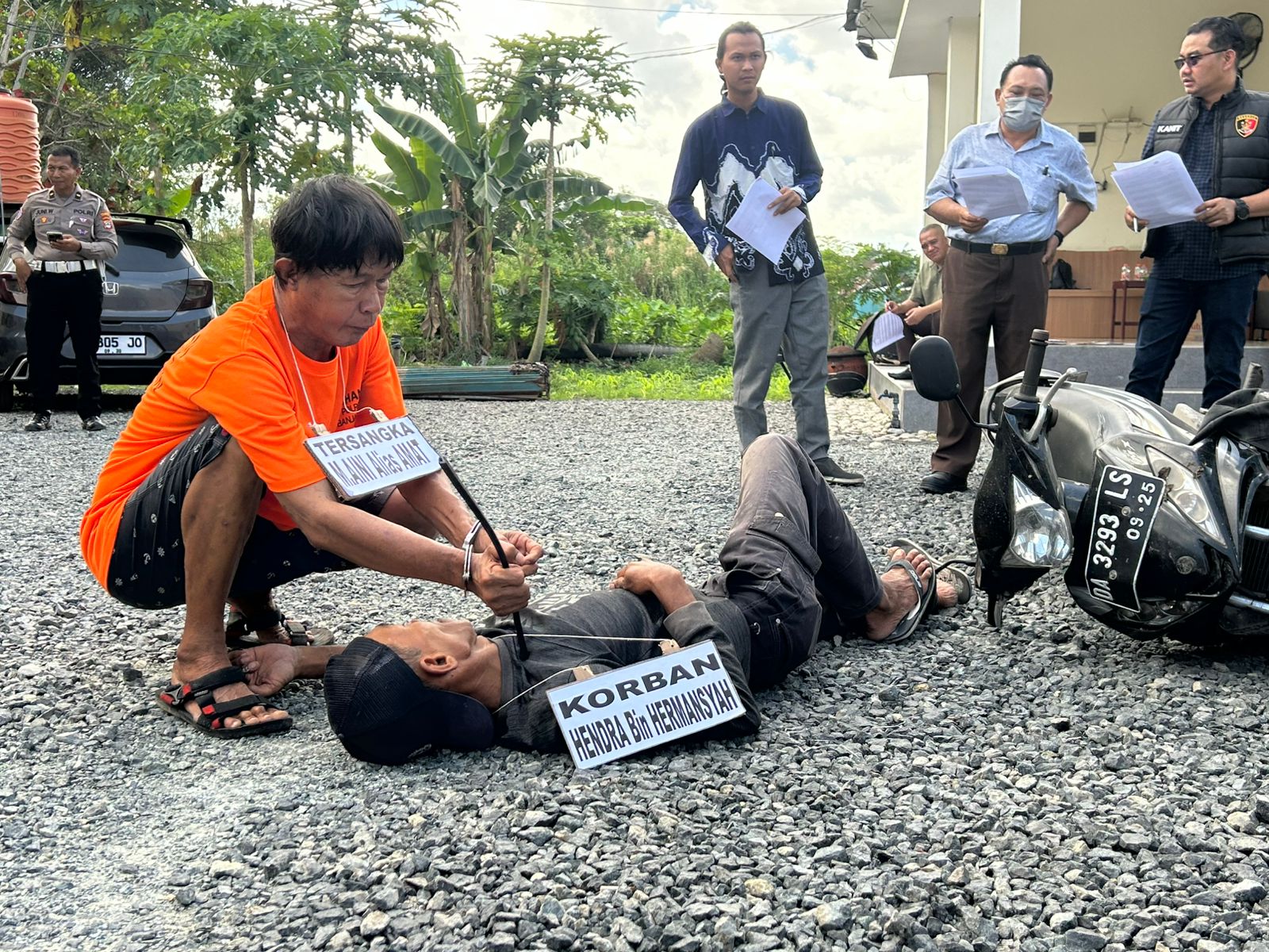 Polsek Banjarmasin Selatan Gelar Rekonstruksi Kasus Pembunuhan di Jalan Rajawali