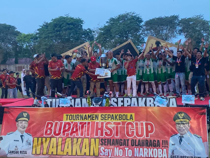 Baru Setahun Berdiri, Bhaskara X Arvhuz FC Cetak Sejarah Juara Bupati HST Cup 2026