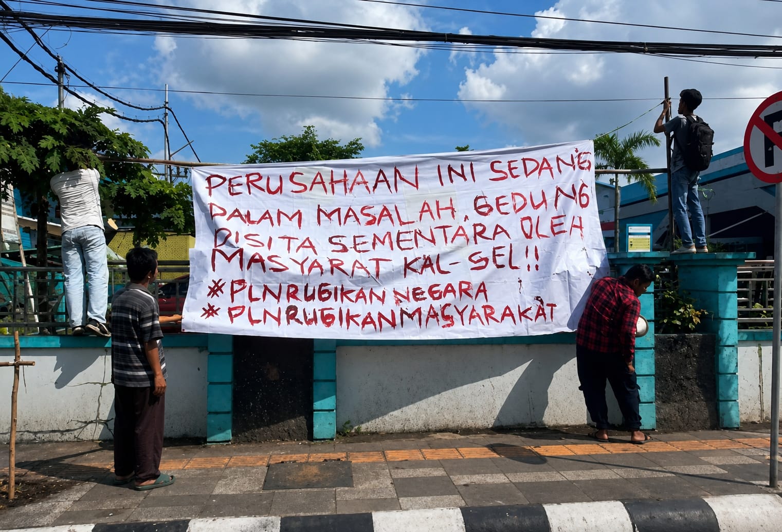 Pemuda Kalsel Demo PLN Banjarmasin, Korban Pemadaman Listrik Tuntut Kompensasi