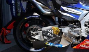 Desain swingarm terbaru di Yamaha M1 2026, yang diperkenalkan saat GP Jerman 2026--Twitter Mat Oxley @matoxley