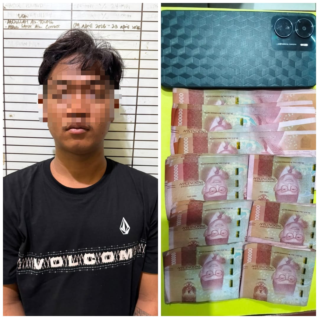Polisi Tangkap Pencuri Uang Tunai Rp 20 Juta di Desa Sungai Batang Martapura, Modus Tawarkan Roti