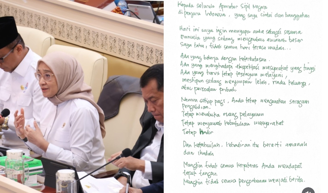 Menpan RB Rini Widyantini Tulis Surat untuk ASN di Seluruh Penjuru Indonesia