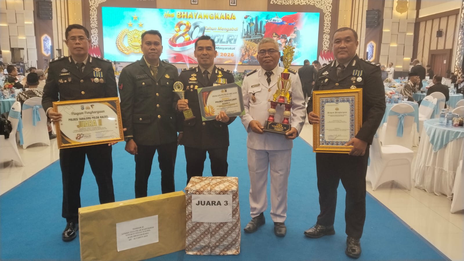 Polres Tabalong Borong Prestasi pada Hari Bhayangkara ke-80 Polda Kalsel, Raih Juara Ketahanan Pangan hingga Kebersihan Mako