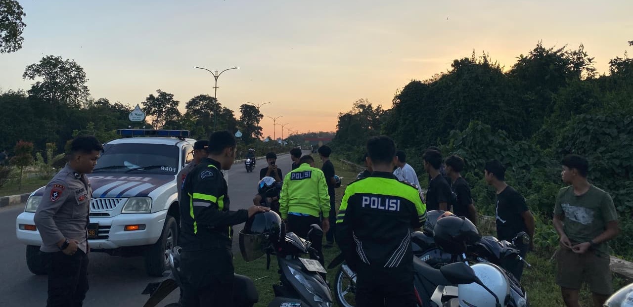 Respons Cepat Laporan Warga, Polres Tabalong Tertibkan Balap Liar di Jalan Nan Sarunai