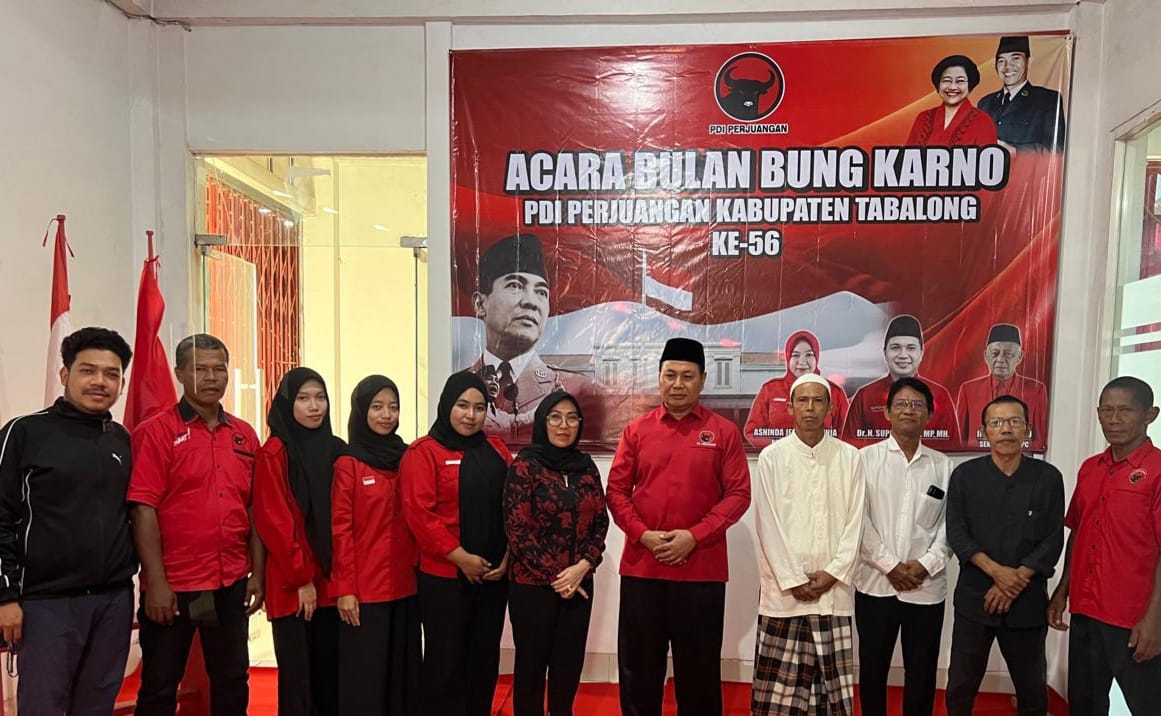 Teguhkan Semangat Melayani Masyarakat, DPC PDI Perjuangan Tabalong Peringati Bulan Bung Karno ke-56