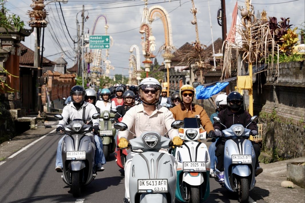 Ratusan Anak Muda Bali Hangout Bareng Yamaha Grand Filano Hybrid dan Aktor Baskara Mahendra