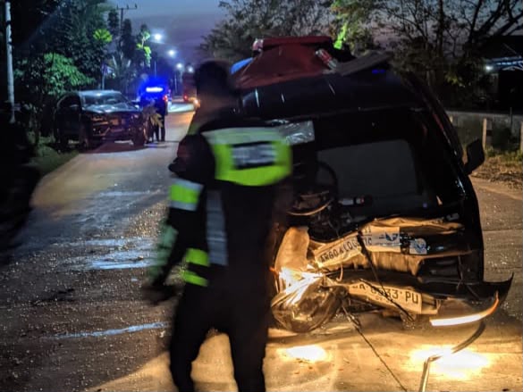 Belum Genap Tiga Hari, Kecelakaan Kembali Terjadi di Jalan Lingkar Barabai HST, Pikap Tabrak Fortuner