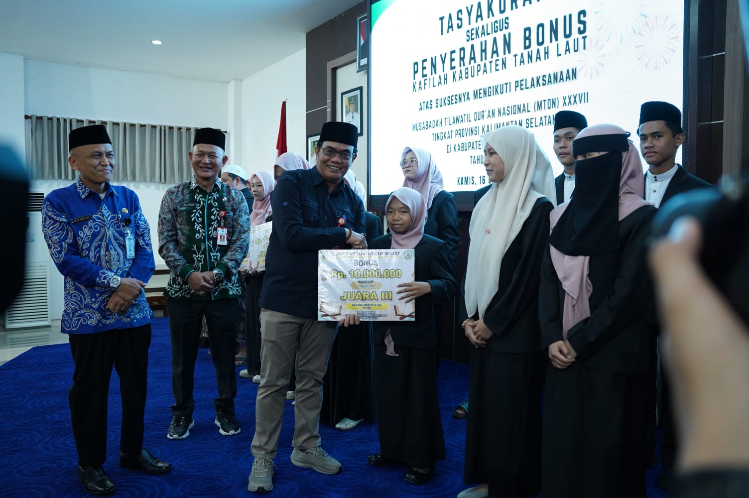 Sukses Naikkan Peringkat, Pemkab Tanah Laut Kucurkan Bonus Jutaan Rupiah untuk Kafilah MTQN ke-37